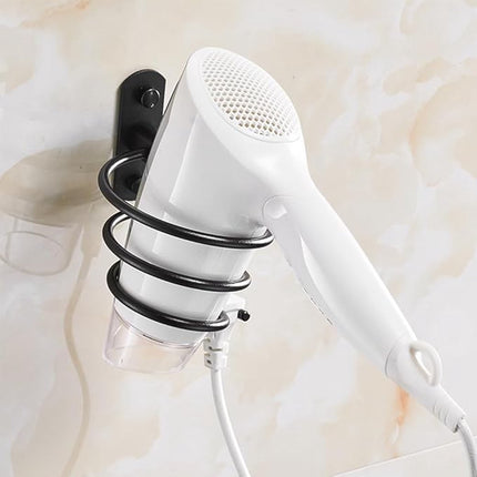 Hairdryer holder - Hairdryer holder - Hairdryer holder - Black - Aluminum - Wall mount - Universal - 120*95*95mm.