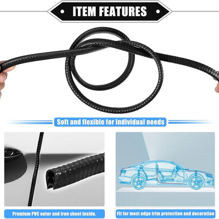 Car Bumper Door Strips Protectors - Bumper Strips for Car - Car Door Protectors - Bumper Strips - Protect your car door from scratches and bumps - black - 5M - rubber seal.