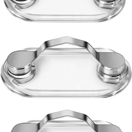 Magnetic glasses clip - 3 pieces - Silver - Glasses cord - ID card holder - Metal - Can be attached to clothing - Glasses holder - for glasses, ballpoint pen, badge and accessories - Clip Shirt - Breast pocket - Nurse Accessories.