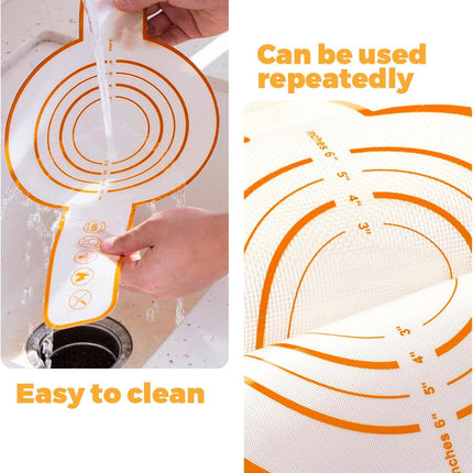 3 Pieces Oven Baking Mat - Bread Sling - Multifunctional - Silicone - Sling Baking Mat with Long Handle - Bread Baking Mat - Reusableh Oven Liner with Long Handles - Suitable for air fryer, oven and microwave - 52.5×21.5×0.07cm.