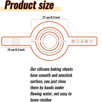 3 Pieces Oven Baking Mat - Bread Sling - Multifunctional - Silicone - Sling Baking Mat with Long Handle - Bread Baking Mat - Reusableh Oven Liner with Long Handles - Suitable for air fryer, oven and microwave - 52.5×21.5×0.07cm.