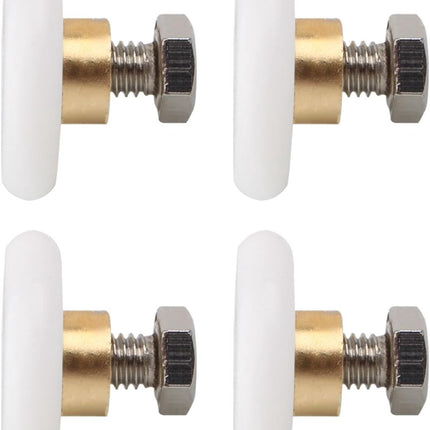 4 pieces - Shower door caster - Shower door wheels - Shower wheels - Sliding door wheels - Shower cabin wheels - diameter 19mm - Replacement parts for bathroom - nylon.