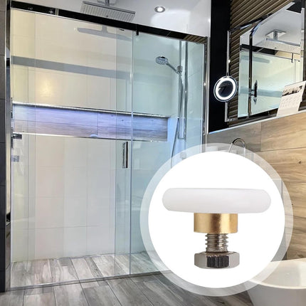4 pieces - Shower door caster - Shower door wheels - Shower wheels - Sliding door wheels - Shower cabin wheels - diameter 19mm - Replacement parts for bathroom - nylon.