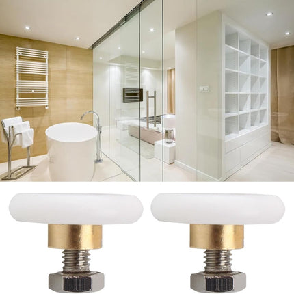 4 pieces - Shower door caster - Shower door wheels - Shower wheels - Sliding door wheels - Shower cabin wheels - diameter 19mm - Replacement parts for bathroom - nylon.