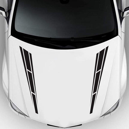 Car sticker - 6 pieces/3 pairs/1 set - Stripe side sticker - Graphic sticker - PET - Black - For car decoration.