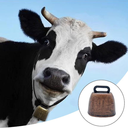 10 Pieces - Cowbell - Cowbells - Decorative Cowbells - Farm - Bell - Grazing Cowbell - Metal Cow Bell Bells - Goat Bell - Animal Gift - Bronze*5+red bronze*5 - Metal - 35*37mm.