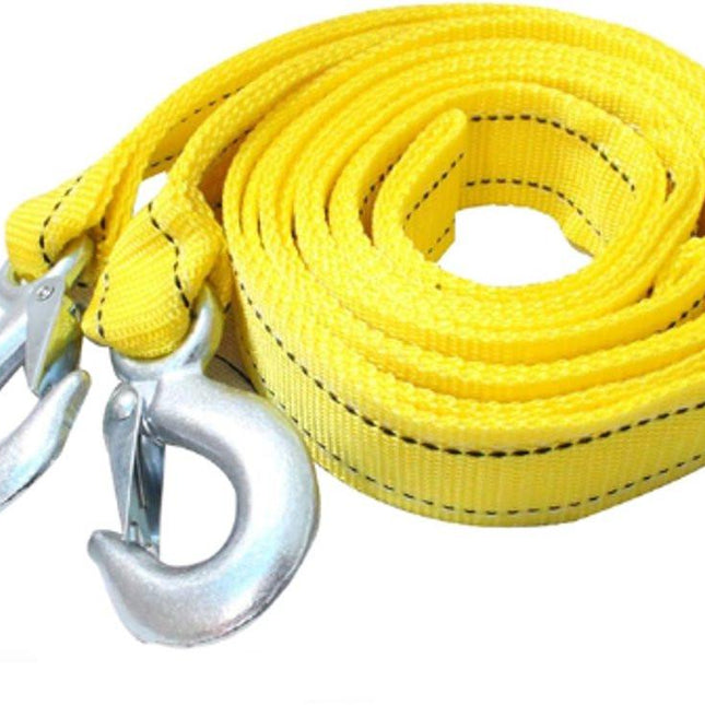 Tow rope Tow strap Tow rope car - 4 m 5000KG - nylon and steel - yellow.