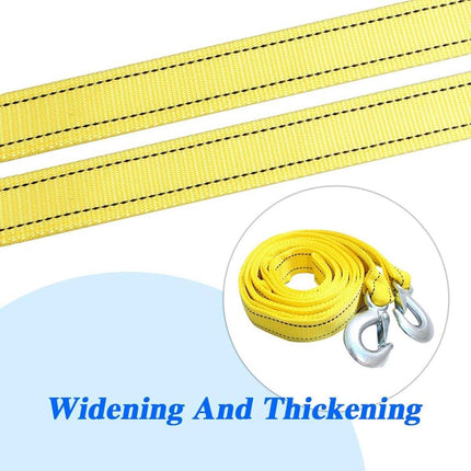 Tow rope Tow strap Tow rope car - 4 m 5000KG - nylon and steel - yellow.