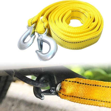 Tow rope Tow strap Tow rope car - 4 m 5000KG - nylon and steel - yellow.