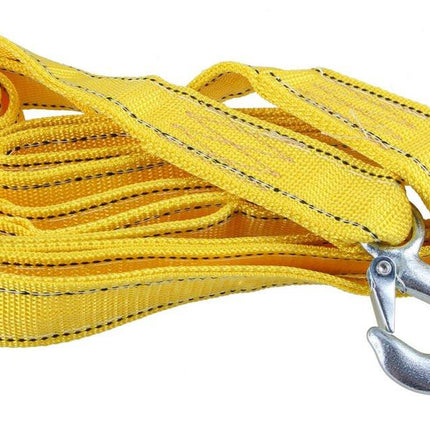 Tow rope Tow strap Tow rope car - 4 m 5000KG - nylon and steel - yellow.
