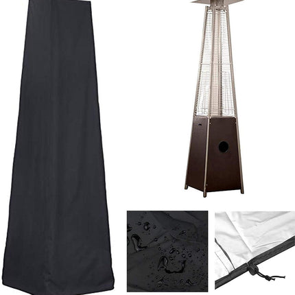 Patio Heater Cover - Heavy-Duty Waterproof Porch Cover - Patio Heater Cover - Pyramid Style Heated Umbrella Cover - Dust Cover for Outdoor Use - Heater Cover - for Pyramid Torch Patio Heaters - 221x53x61cm - Black.
