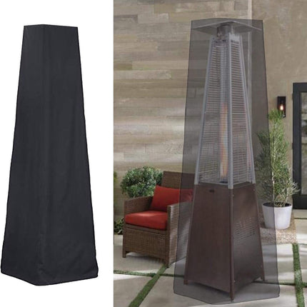 Patio Heater Cover - Heavy-Duty Waterproof Porch Cover - Patio Heater Cover - Pyramid Style Heated Umbrella Cover - Dust Cover for Outdoor Use - Heater Cover - for Pyramid Torch Patio Heaters - 221x53x61cm - Black.