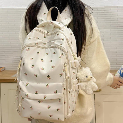 Backpack - School Bag - Backpack - Girl Backpack - School Backpack - School Bag - Tablet Backpack - 20 Liters - Roses.