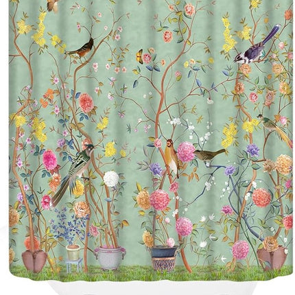 Shower curtain - Waterproof - bath curtain - bathroom curtain - Printed shower curtain - Polyester - 150*180cm - green.