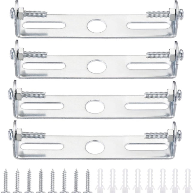 4 pieces - 90mm - Ceiling plate - Bracket - Lighting bracket - Ceiling holder - Hanging lamp bracket - for wall or ceiling - Lamp mounting brackets - with screws - iron - silver.