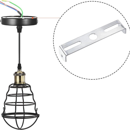 4 pieces - 90mm - Ceiling plate - Bracket - Lighting bracket - Ceiling holder - Hanging lamp bracket - for wall or ceiling - Lamp mounting brackets - with screws - iron - silver.