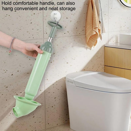 Toilet Drain Unblocker - Pump Unblocker WC - Plastic - Rubber - Stainless Steel - Drain - Unblocker - Sink Unblocker - Sink Unblocker - Toilet Unblocker Pump - Drain Spring - Plunger - Green.