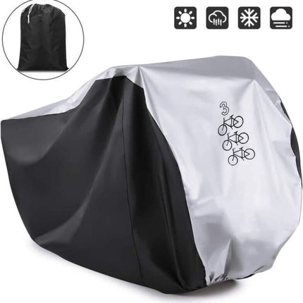 Protective cover - 3 bicycles - Saddle cover - Storage bag - 210D - All weather - 200*105*110 cm(L) - waterproof - dustproof - UV protection - Cover.