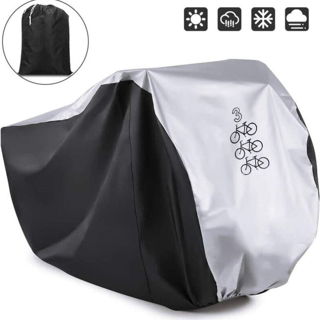 Protective cover - 3 bicycles - Saddle cover - Storage bag - 210D - All weather - 200*105*110 cm(L) - waterproof - dustproof - UV protection - Cover.
