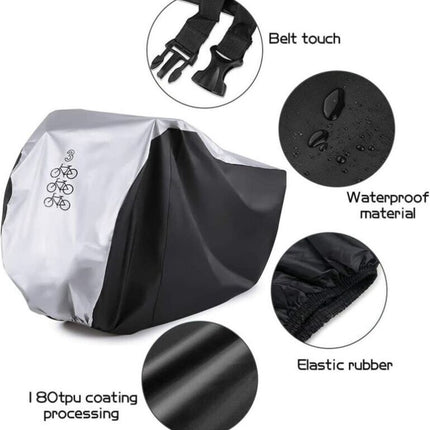 Protective cover - 3 bicycles - Saddle cover - Storage bag - 210D - All weather - 200*105*110 cm(L) - waterproof - dustproof - UV protection - Cover.