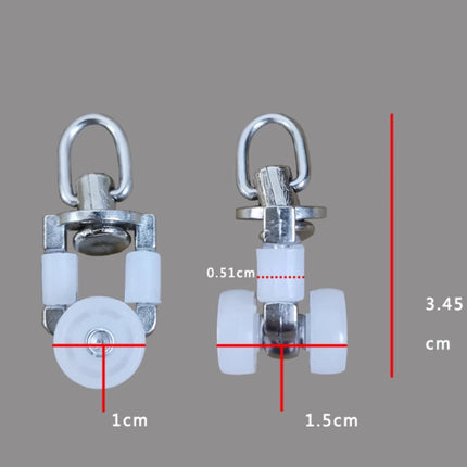 20 Pieces - Curtain Runners - Curtain Runners - Curtain Rollers - Curtain Rail Rollers - Gliders - Curtains - Curtain Gliders - White - Alloy - 3.45*1.5cm.