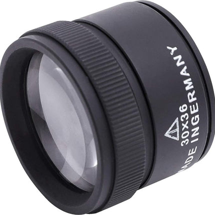 Jeweler's Magnifier - Pocket Magnifier - Mini Magnifying Glass - Pocket Magnifier - 30x36 - Magnification 30 - Lens 36mm diameter - Black - Zinc Alloy.