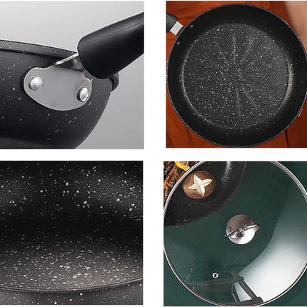 Frying pan - Ø 12cm - Skillet - iron - black - even conduction - Non-stick - Ergonomic handle - for various heat sources.
