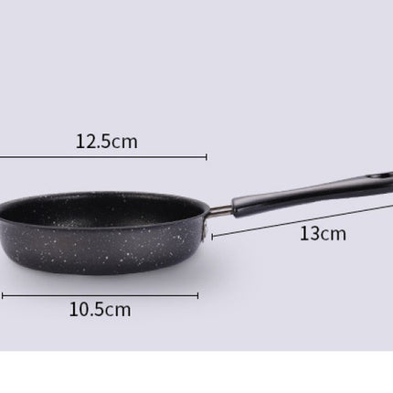 Frying pan - Ø 12cm - Skillet - iron - black - even conduction - Non-stick - Ergonomic handle - for various heat sources.
