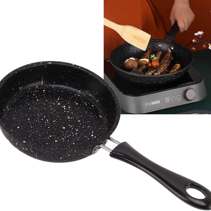 Frying pan - Ø 12cm - Skillet - iron - black - even conduction - Non-stick - Ergonomic handle - for various heat sources.