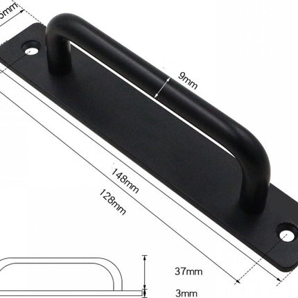Sliding door handles - Black handle - Cabinet handles - Furniture handle - Handles - Robust - Door handle - Metal - including mounting bolts - for cabinet kitchen furniture bedroom.