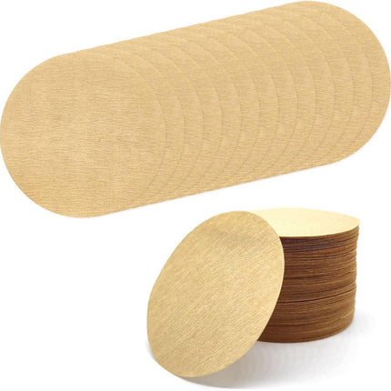 Coffee Filter Paper - 400 Pieces - Coffee Filters - Paper - Wood Fiber - Filters - Round - Replacement Micropaper Filters - Barista Tools - For Coffee and Espresso Machines - 58mm - Khaki.
