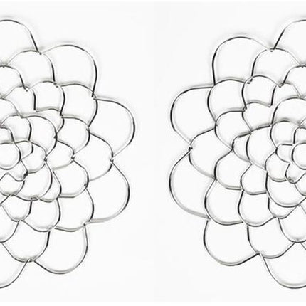 Flower Arrangement Holder Set - 2 Pieces - Flower Stand - Stainless Steel - Metal Wire Flower Arranger - Reusable - Flower Arranging Tool - Flower Grid Organizer - Suitable for Vases, Flower Stems and Bouquets - 15cm - Silver.