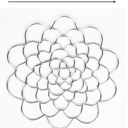 Flower Arrangement Holder Set - 2 Pieces - Flower Stand - Stainless Steel - Metal Wire Flower Arranger - Reusable - Flower Arranging Tool - Flower Grid Organizer - Suitable for Vases, Flower Stems and Bouquets - 15cm - Silver.