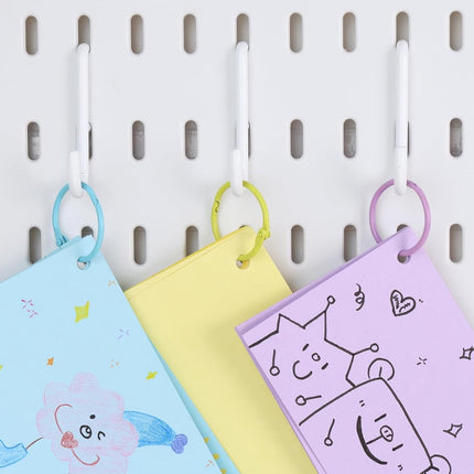 Ring binders - 60 pieces - Click rings - Metal - Keychain - DIY Keychain - Binding ring - Flashcard rings - Colorful metal book rings - Curtain rings - Suitable for organizing and binding loose cards and photo albums - 30mm - 10 colors.