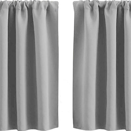 2 pieces - Curtain - Small window curtains - for bedroom kitchen cupboard child basement camper curtains - 76*60cm - Light gray - Blackout curtain - Polyester.