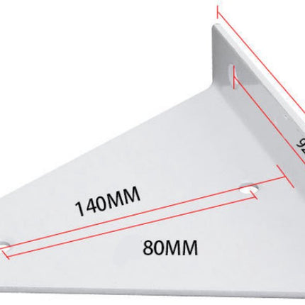 Wall shelf brackets - 4 pieces - shelf brackets - brackets - iron - white - 140 x 130 x 27 mm - multifunctional - wall mounted - heavy - invisible - for wall mounting hidden wooden shelf.