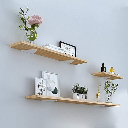 Wall shelf brackets - 4 pieces - shelf brackets - brackets - iron - white - 140 x 130 x 27 mm - multifunctional - wall mounted - heavy - invisible - for wall mounting hidden wooden shelf.