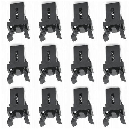 Lock - 12 Pieces - Lock - Plastic - Press Type - Trash Can Lock Replacement - Universal Touch Bin Lid Clamps - Trash Can Lock - Trash Can Lock Repair - Suitable for Trash Cans - 1.1*1.5cm - Black.