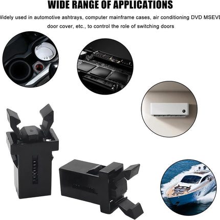 Lock - 12 Pieces - Lock - Plastic - Press Type - Trash Can Lock Replacement - Universal Touch Bin Lid Clamps - Trash Can Lock - Trash Can Lock Repair - Suitable for Trash Cans - 1.1*1.5cm - Black.