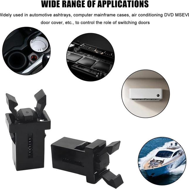 Lock - 12 Pieces - Lock - Plastic - Press Type - Trash Can Lock Replacement - Universal Touch Bin Lid Clamps - Trash Can Lock - Trash Can Lock Repair - Suitable for Trash Cans - 1.1*1.5cm - Black.