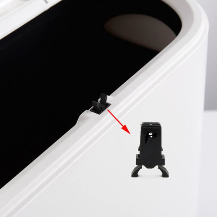 Lock - 12 Pieces - Lock - Plastic - Press Type - Trash Can Lock Replacement - Universal Touch Bin Lid Clamps - Trash Can Lock - Trash Can Lock Repair - Suitable for Trash Cans - 1.1*1.5cm - Black.