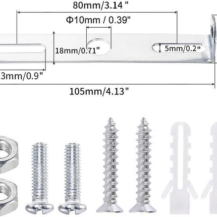 pieces - 105mm - Ceiling plate - Lamp mounting parts - Lighting bracket - Lamp bracket - lamp bracket - ceiling lamp holder - iron - silver - for chandelier, outdoor, lamp - with screwdriver.