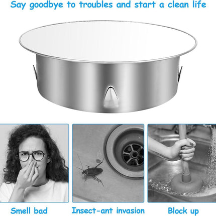 Chimney hood - Stainless steel - Pipe hood - Ø 148 mm - Base diameter: 122 mm - Depth 45 mm - Prevents foreign objects from entering - Prevents odor formation.