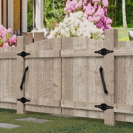 Door closers - Door spring - Gate spring - Gate spring - 36cm - Outdoor door closer - Gate latches - Garden gate spring - Black - Carbon steel - For wooden fences door.