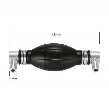Siphon pump - Hand pump - Oil pump - Siphon pump - Fuel - One-way valve - For boat engine, camper, tractor, motorhome - Black - No hose.