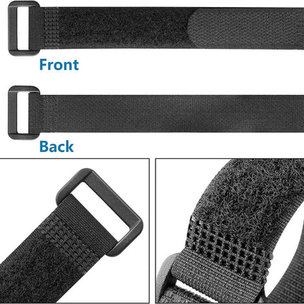 Cable organizer - 40 pieces - 200 x 2 mm - Black - Nylon - Velcro - Cable ties - Tie-wraps - Cable management - Cable ties Velcro - Cable holder - With plastic buckle - Adjustable.