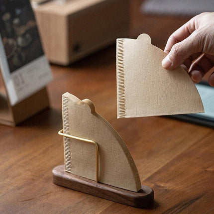 Coffee filter holder - Universal - Filter bag holder - Paper filter holder coffee filter holder - Filter coffee - Coffee accessories - Simple & Durable - 7 x 14 x 3.5 cm - Wood.