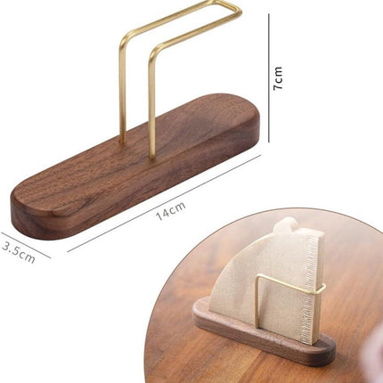 Coffee filter holder - Universal - Filter bag holder - Paper filter holder coffee filter holder - Filter coffee - Coffee accessories - Simple & Durable - 7 x 14 x 3.5 cm - Wood.
