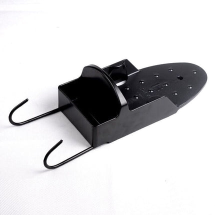 Ironing board holder - Hanging system for your ironing board AND iron - simple ironing board holder - black - plastic - Ironing board holder - Wall-mounted ironing board holder.