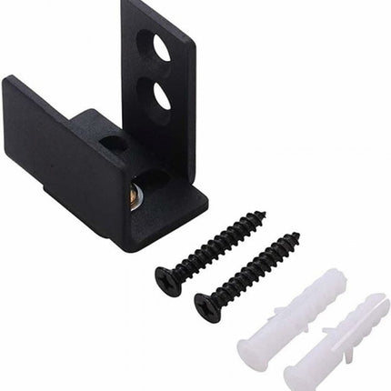 Floor guide - Wall guide - Door guide - Door guide - Steel - Black - Wall mounting - for sliding doors, shed doors.